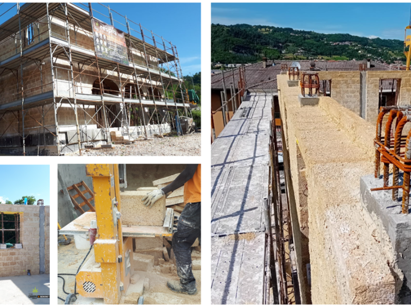 Director Neil Stephen recently travelled to, "Fair Verona where we lay our scene". (Romeo and Juliet). It was great to see this apartment building going up in Verona using our hemp blocks. We have now captured over 1,000 tonnes of net carbon with these blocks.